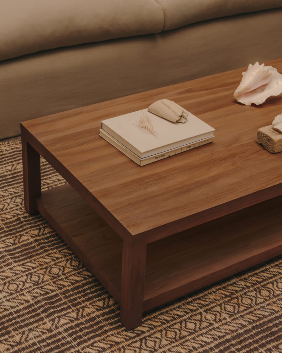 Sashi coffee table made in solid teak wood 150 x 70 cm