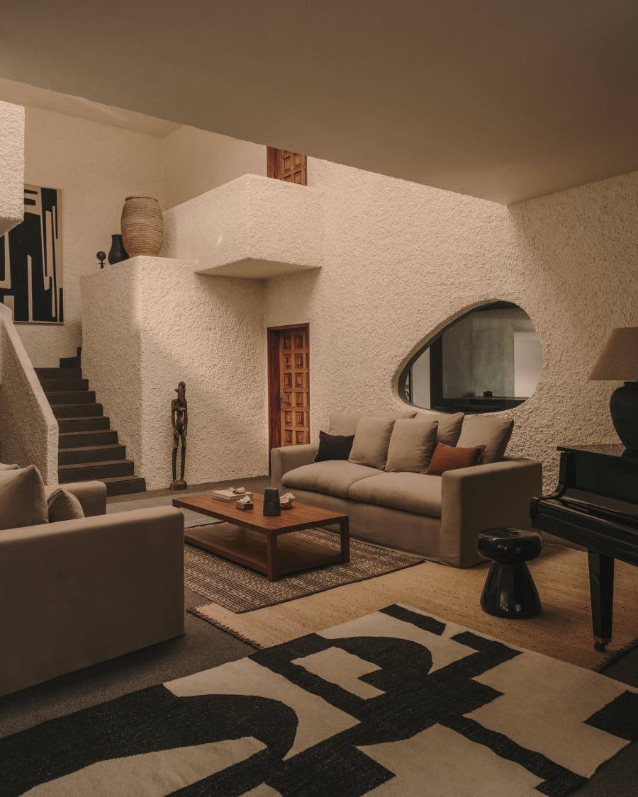 Sotty cotton rug in black and white 160 x 230 cm