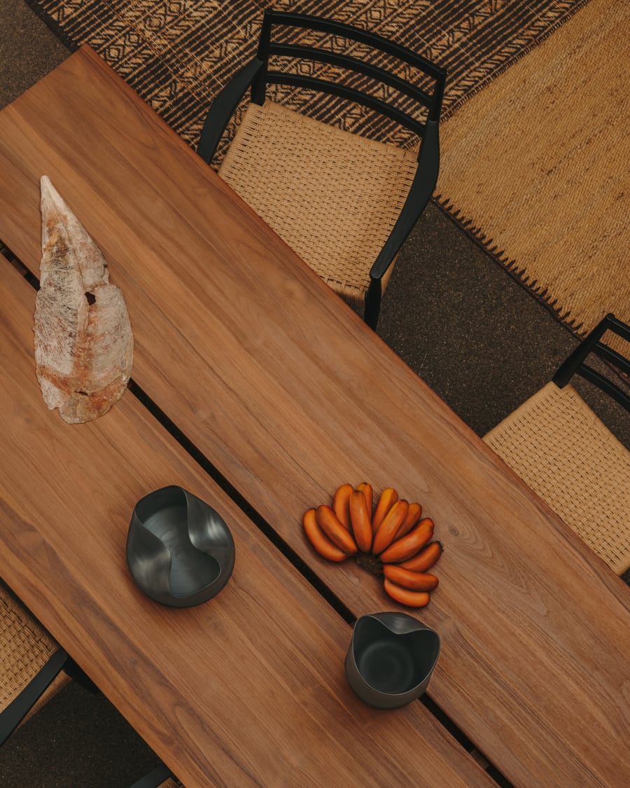 Sashi table made in solid teak wood 220 x 100 cm