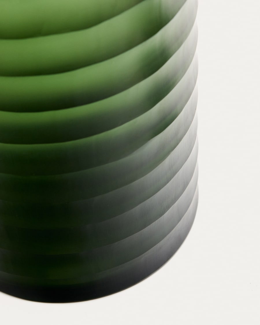 Bunce green, recycled-glass vase, 25 cm