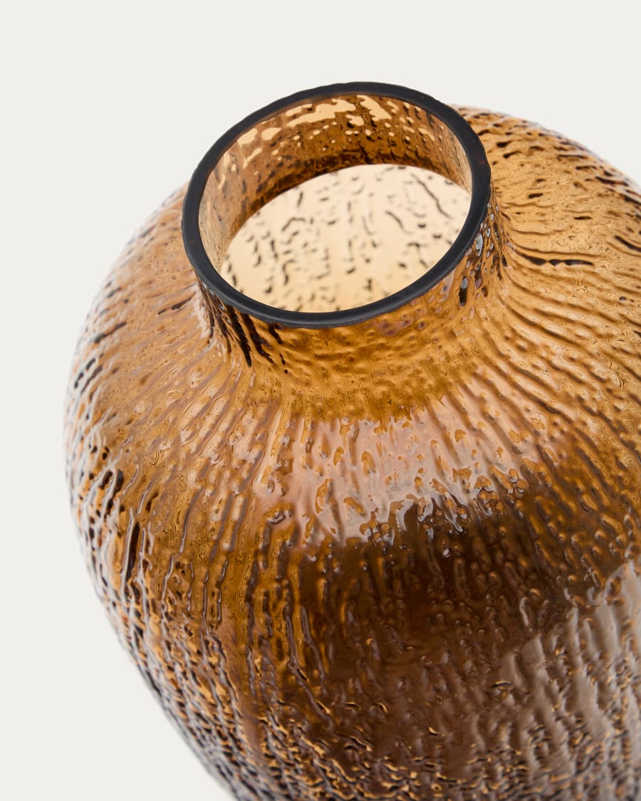 Shali brown glass vase, 23.5 cm