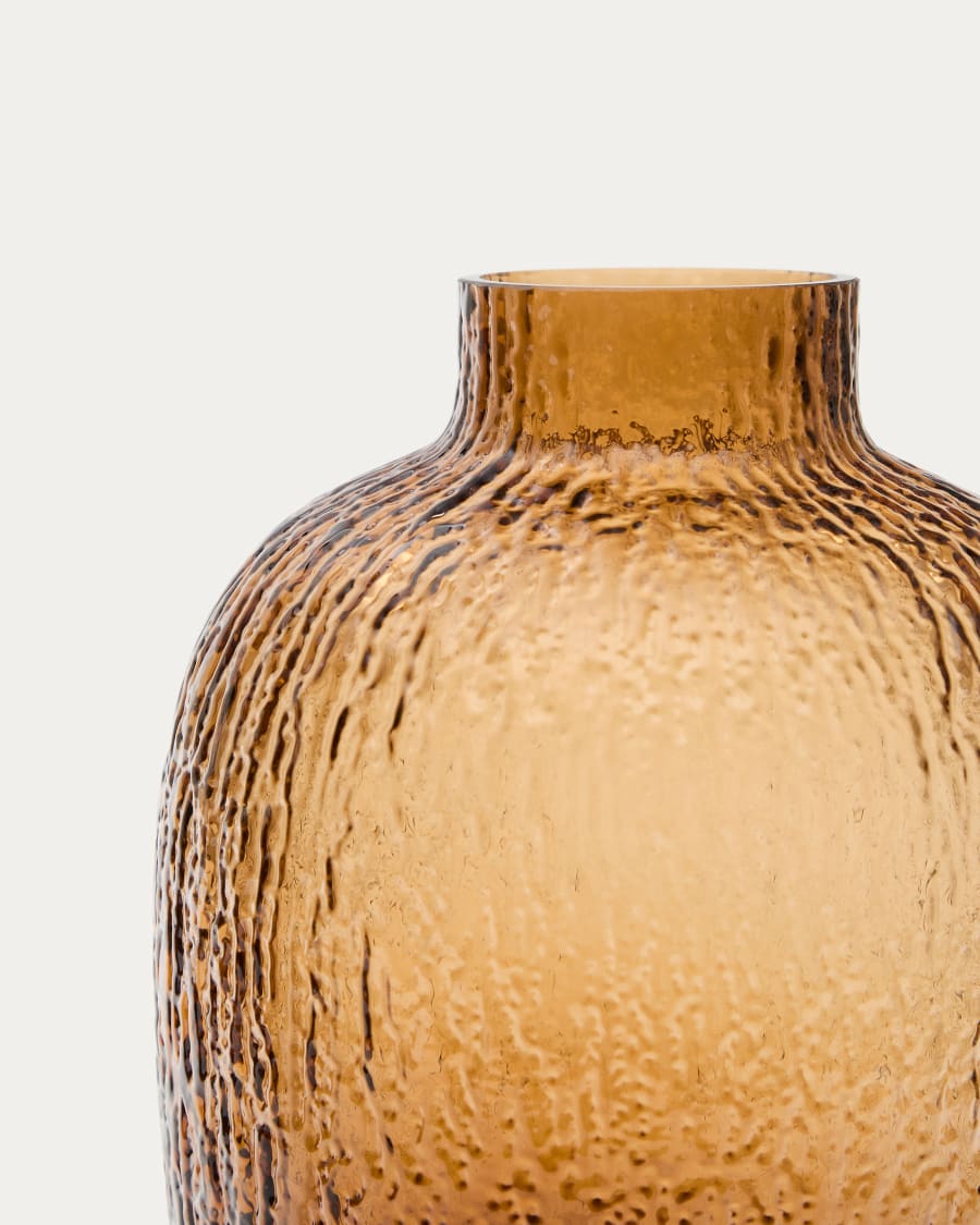 Shali brown glass vase, 23.5 cm