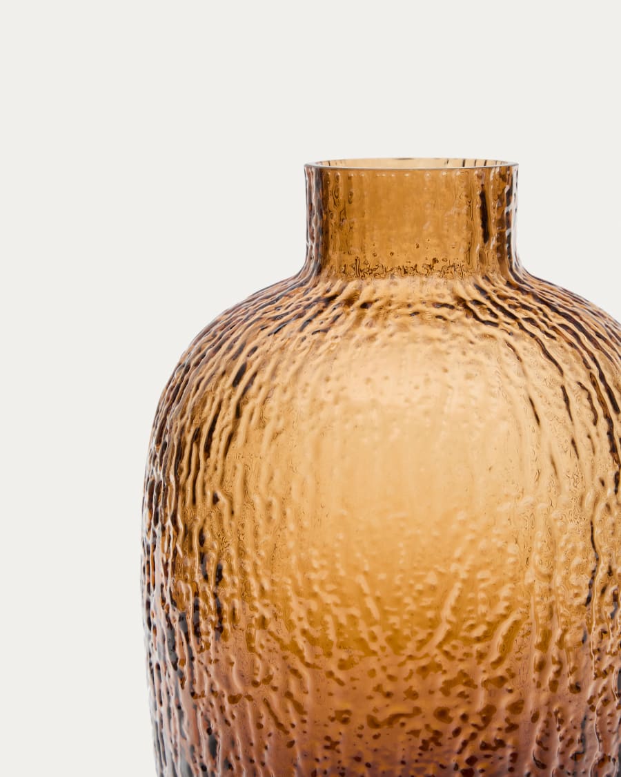 Shali brown glass vase, 20.5 cm