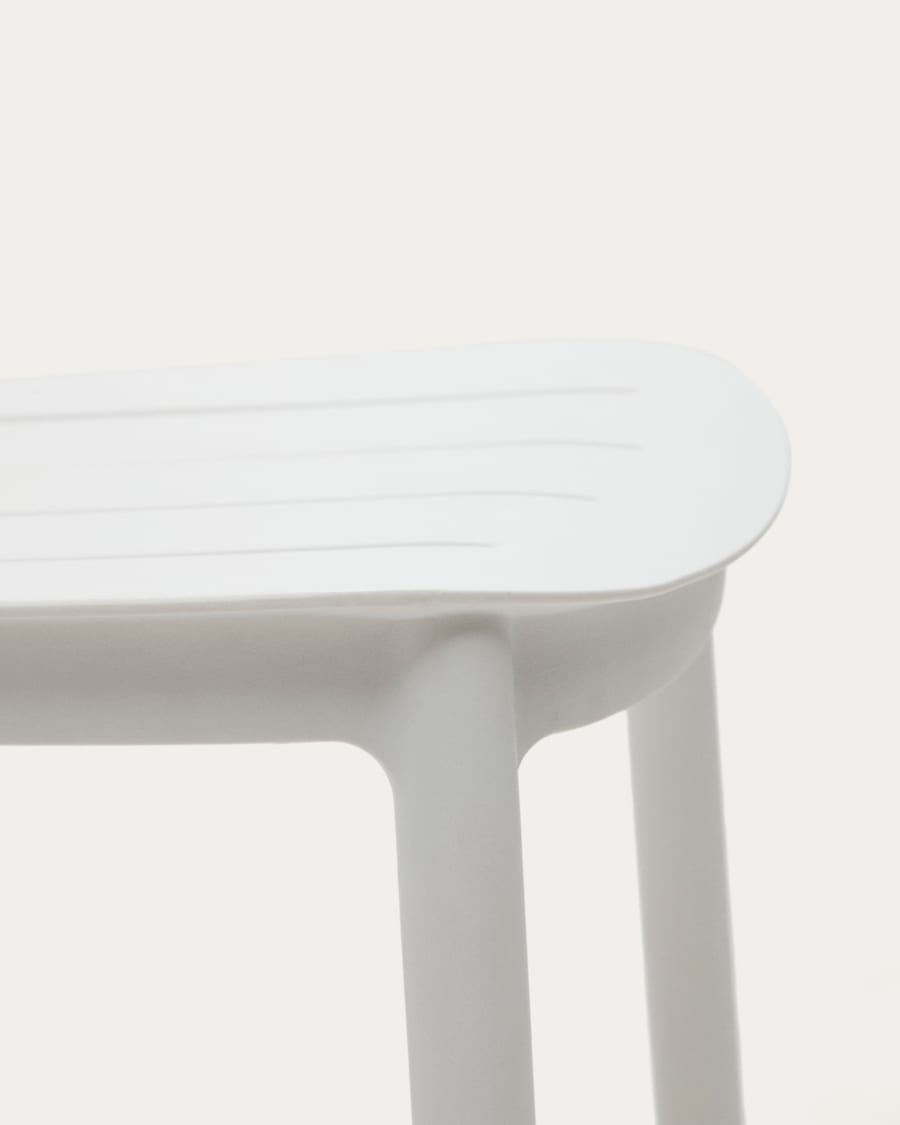 Morella stackable outdoor stool in white, 75 cm in height
