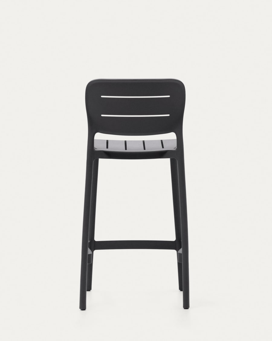 Morella stackable outdoor stool in grey, 75 cm