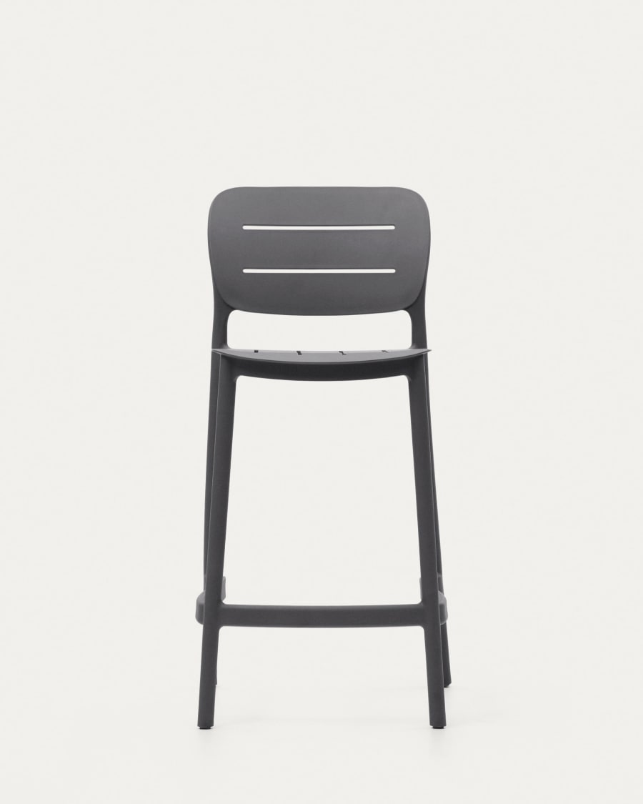 Morella stackable outdoor stool in grey, 75 cm