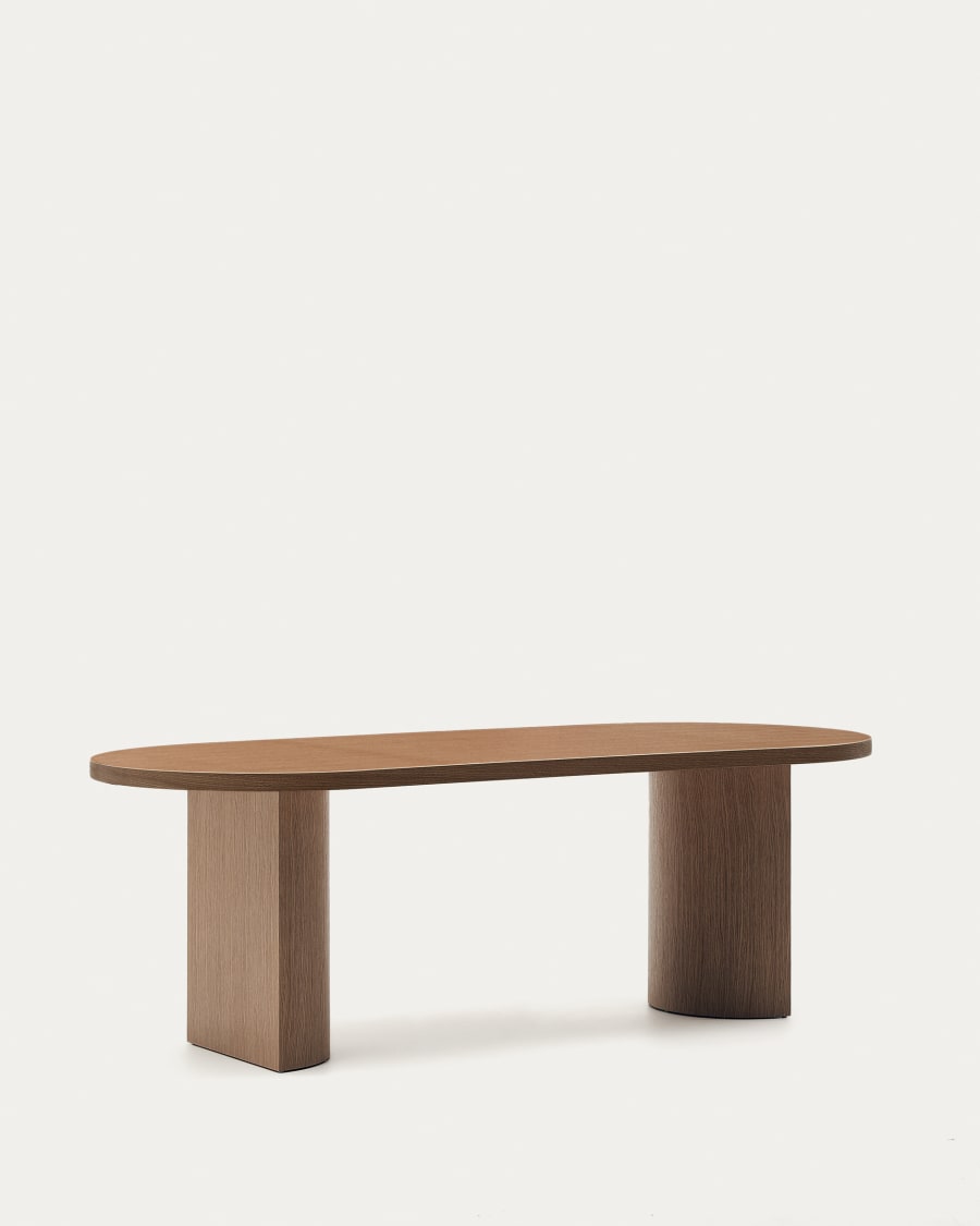 Nealy table with a walnut veneer in a dark finish, 200 x 100 cm