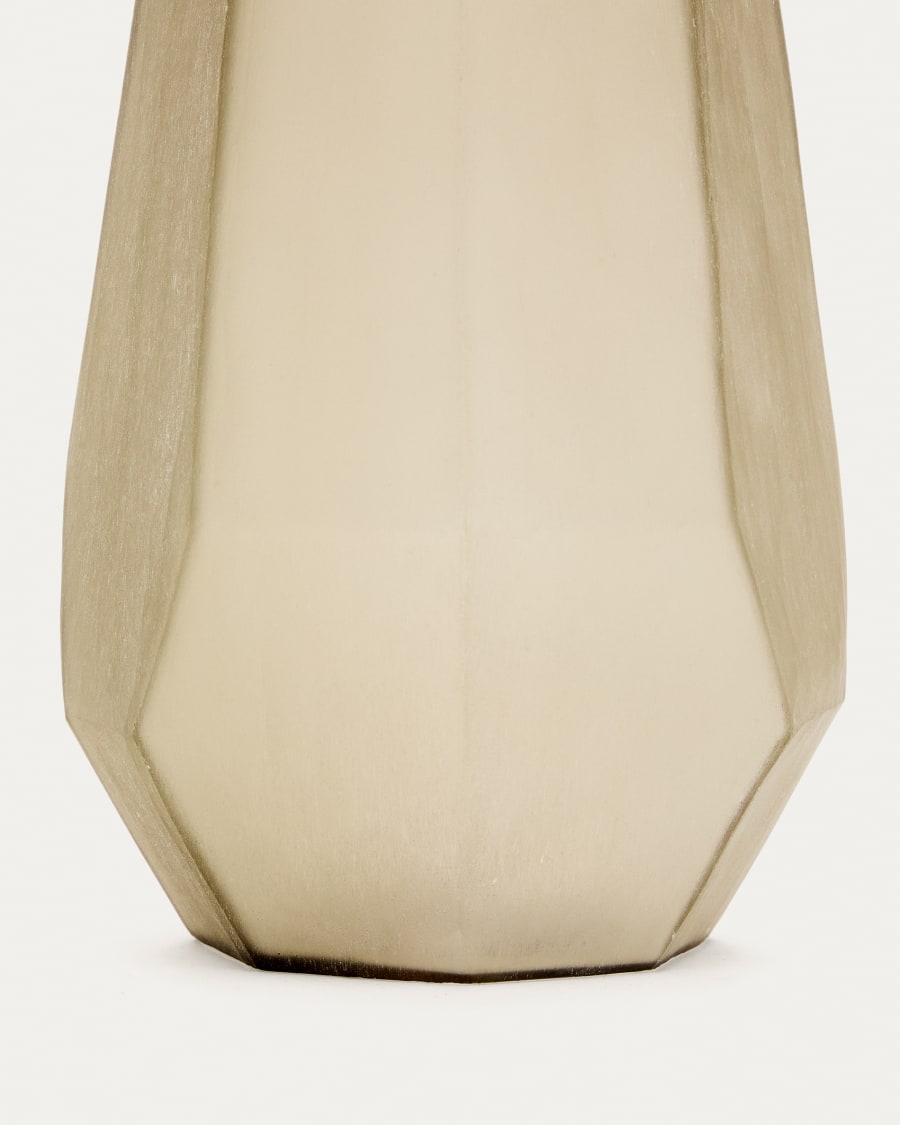 Arai grey, recycled-glass vase, 22 cm