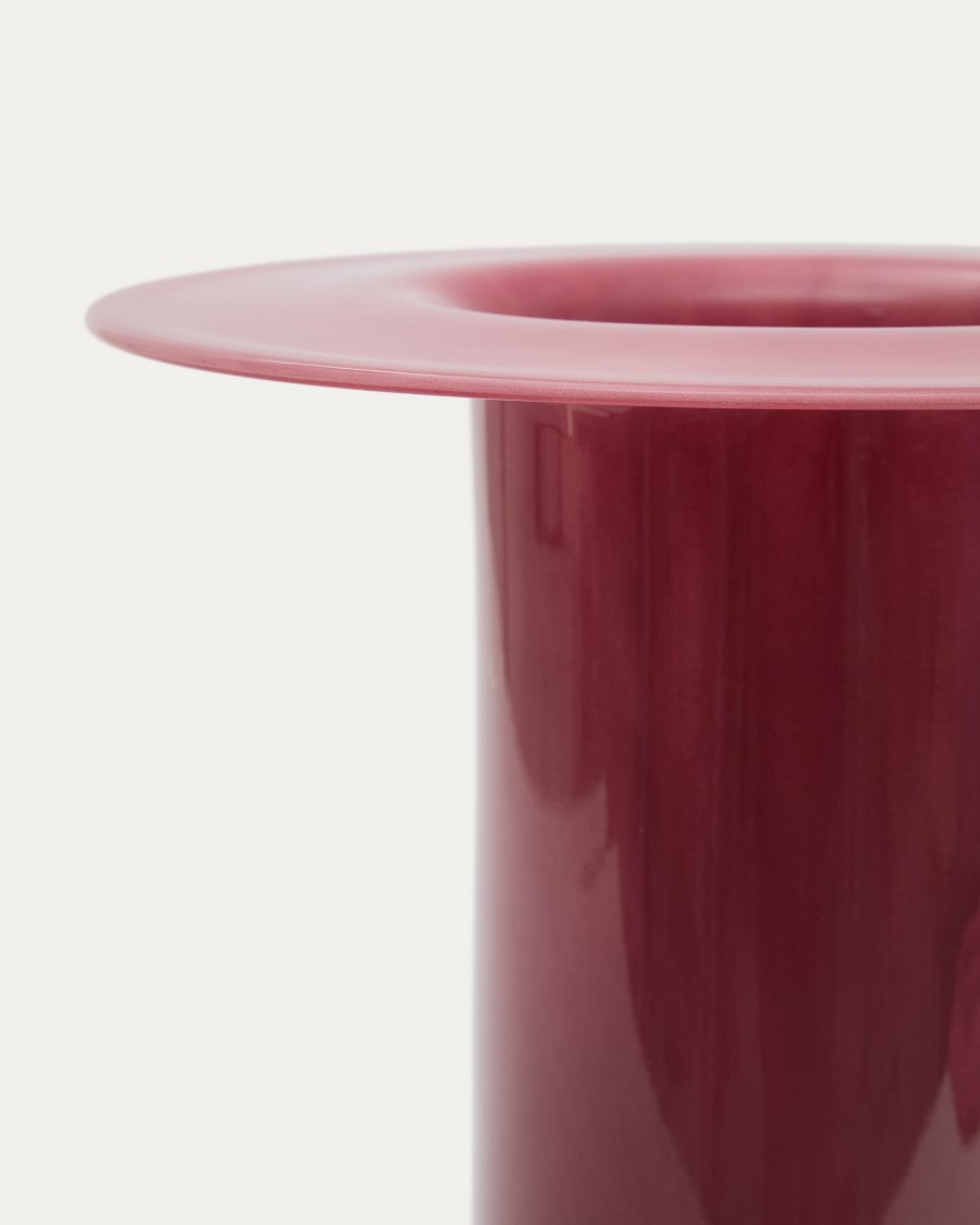 Kelse pink glass vase, 28 cm
