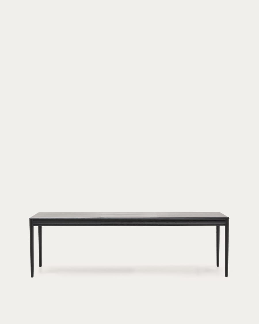 Lenon extending table in black oak veneer and solid oak 160(200)x90cm FSC Mix Credit