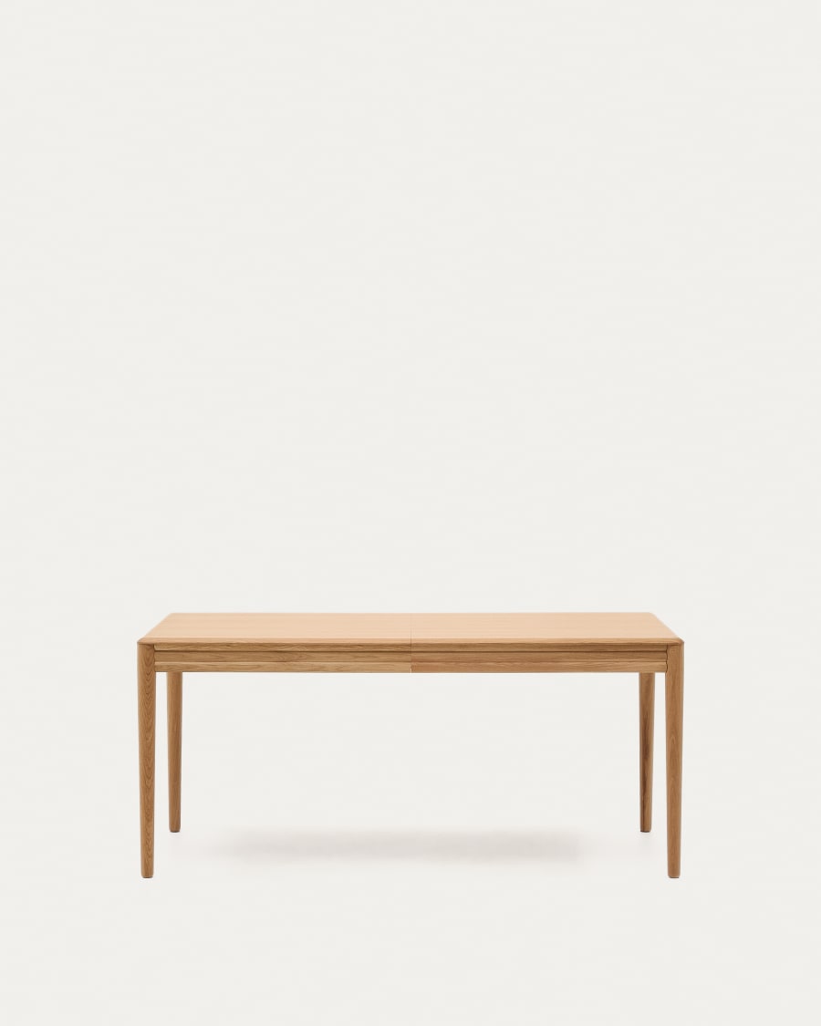 Lenon extendable table in natural FSC Mix Credit solid oak wood and veneer 160(200)x90