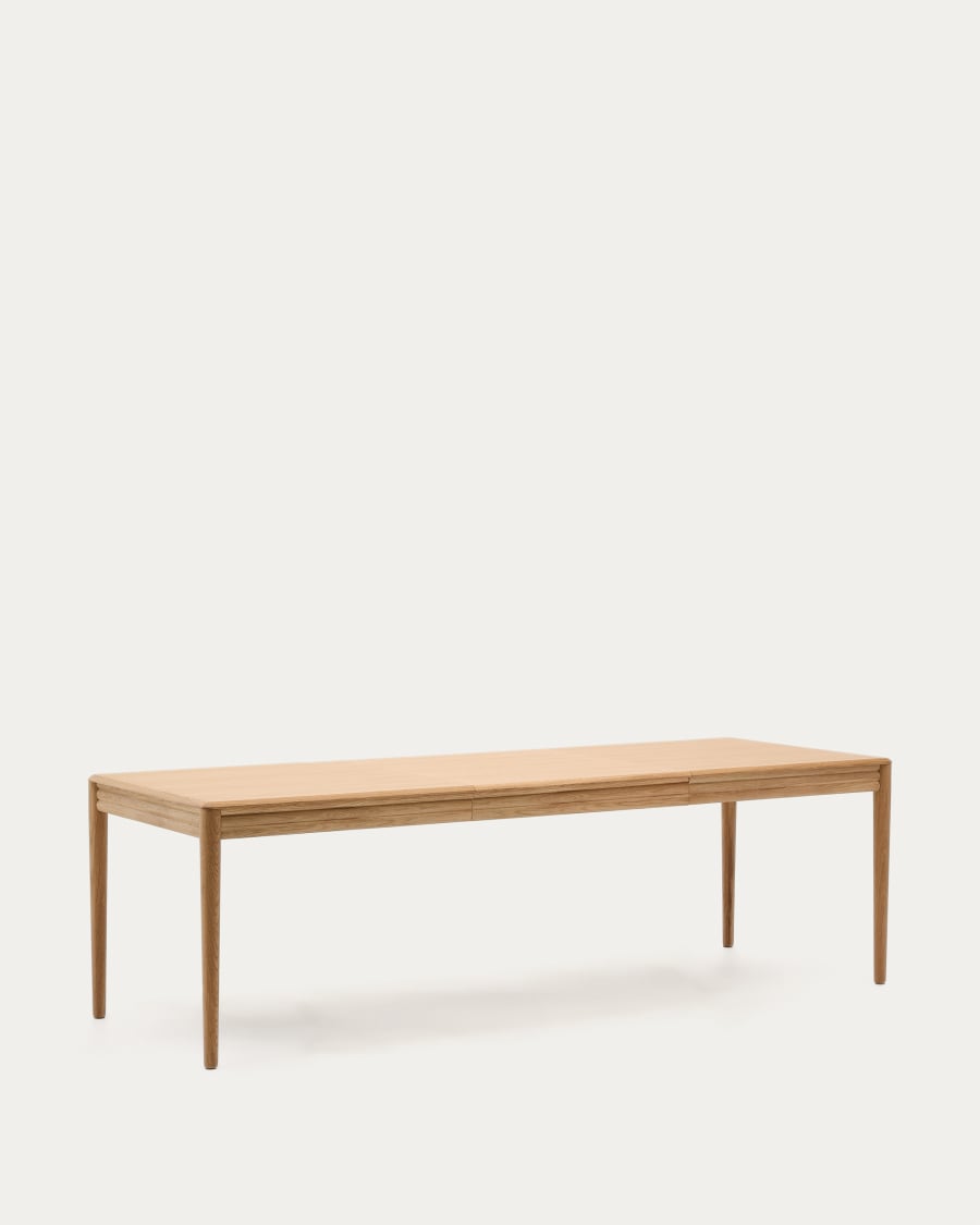 Lenon extendable table in natural FSC Mix Credit solid oak wood and veneer 160(200)x90