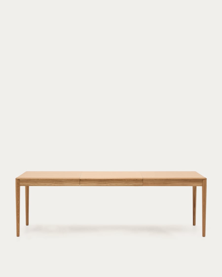 Lenon extendable table in natural FSC Mix Credit solid oak wood and veneer 160(200)x90