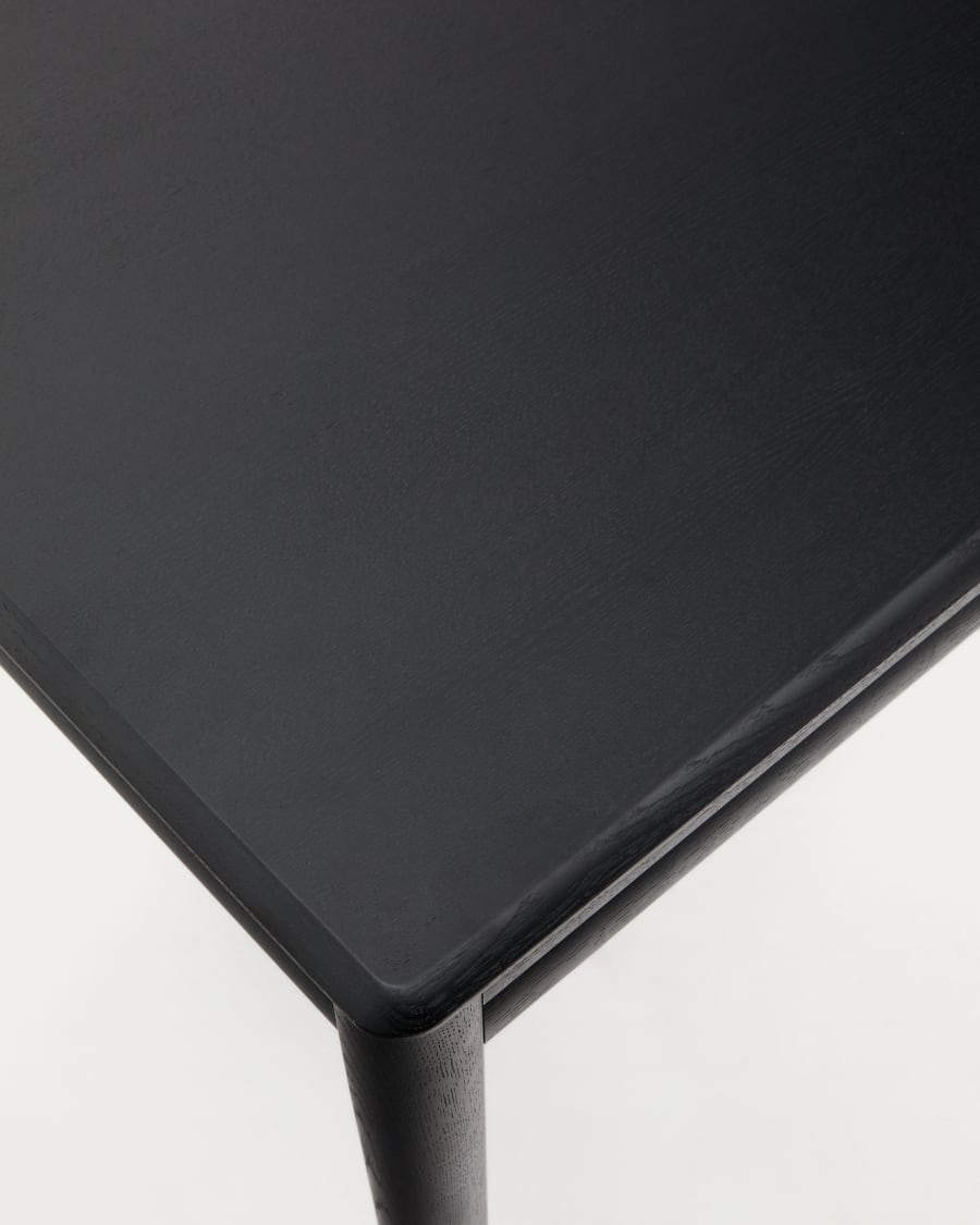 Lenon extending table in black oak veneer and solid oak 200(280)x90cm FSC Mix Credit
