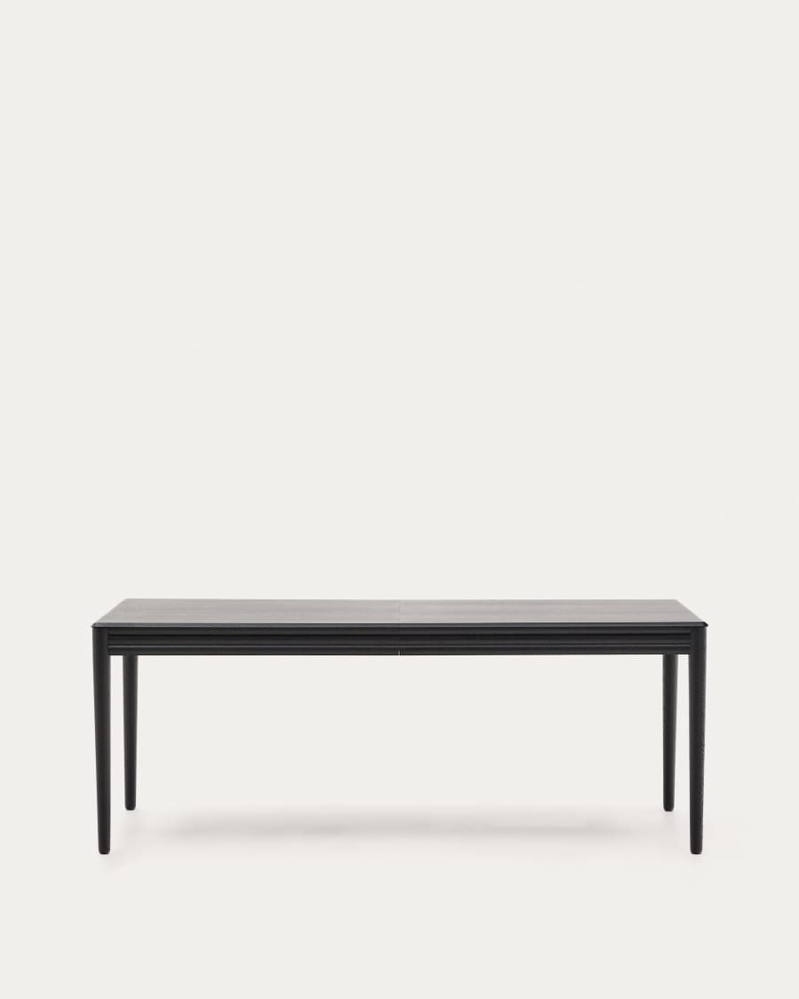 Lenon extending table in black oak veneer and solid oak 200(280)x90cm FSC Mix Credit