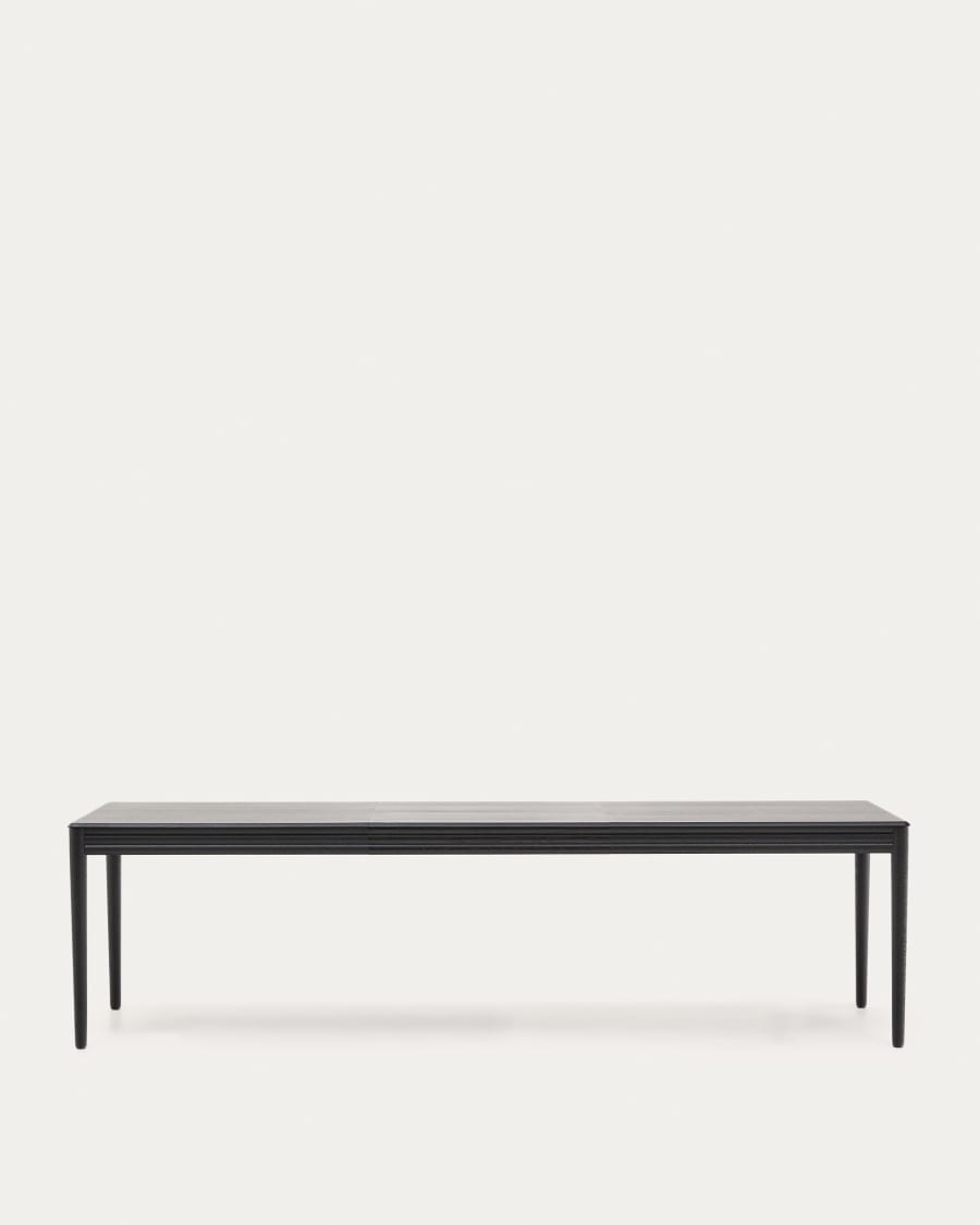 Lenon extending table in black oak veneer and solid oak 200(280)x90cm FSC Mix Credit
