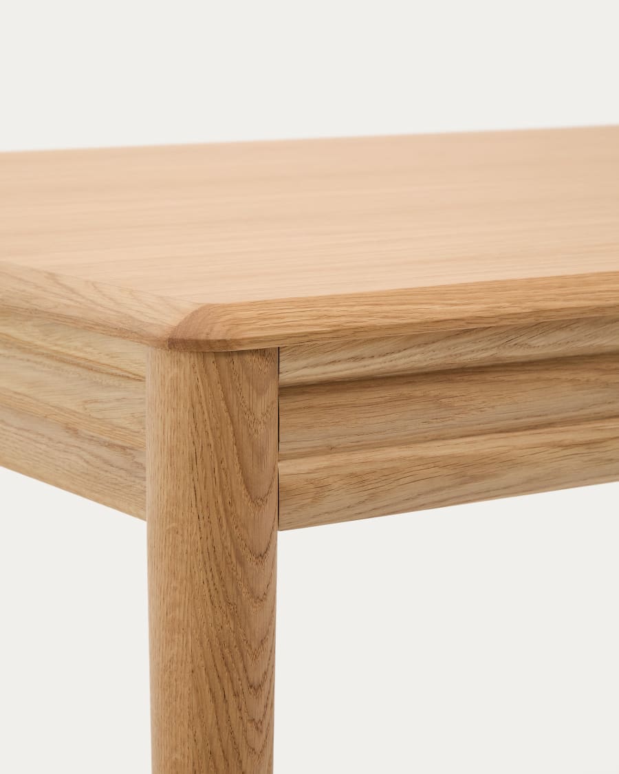 Lenon extendable table in natural FSC Mix Credit solid oak wood and veneer 200(280)x90