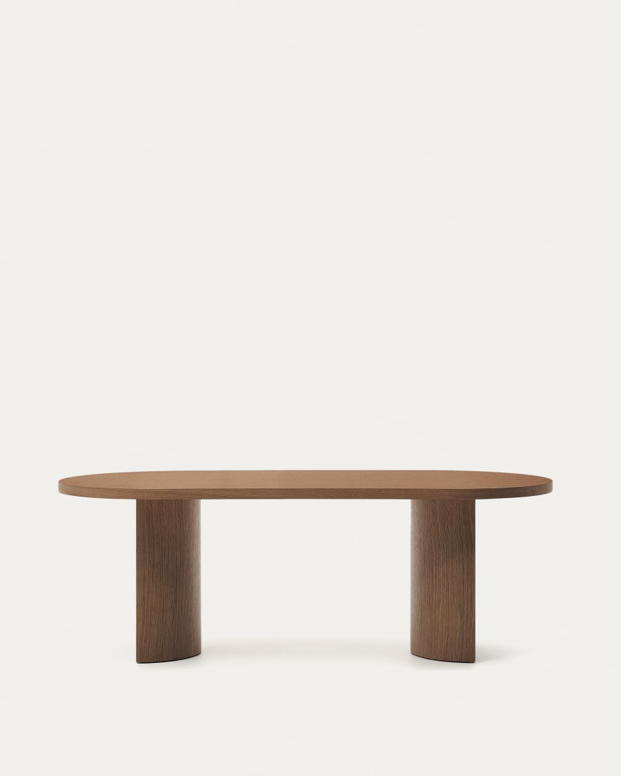 Nealy table with a walnut veneer in a dark finish, 200 x 100 cm