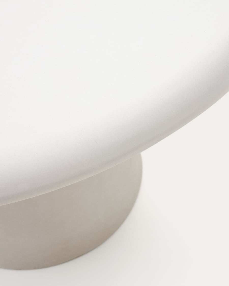 Addaia white cement, round table, Ø140 cm