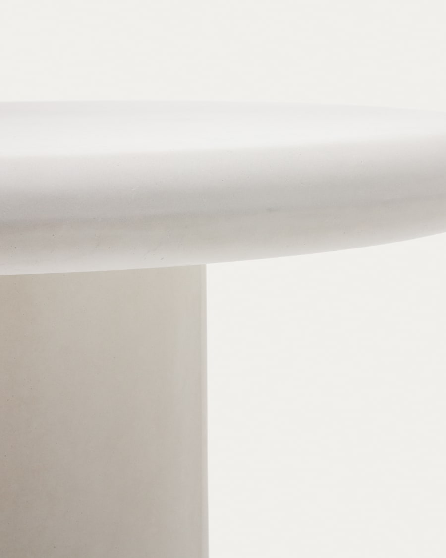 Addaia white cement, round table, Ø140 cm