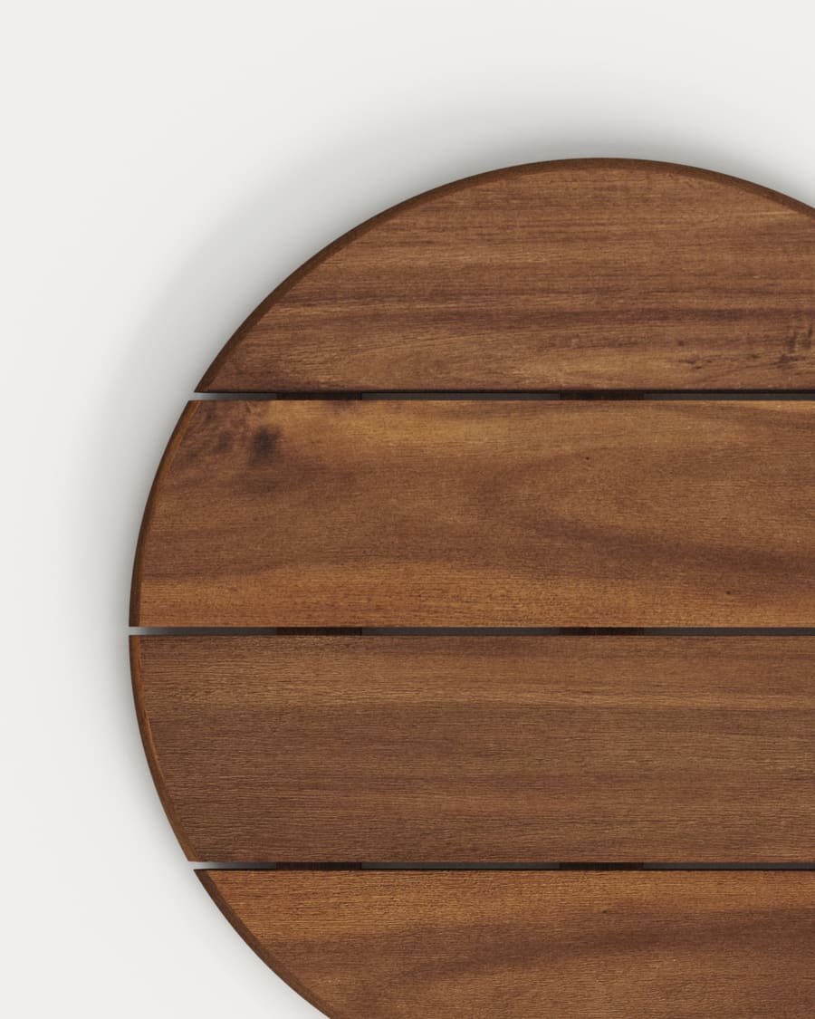Suara round table top made of acacia wood in a walnut finish, Ø55 cm FSC 100%