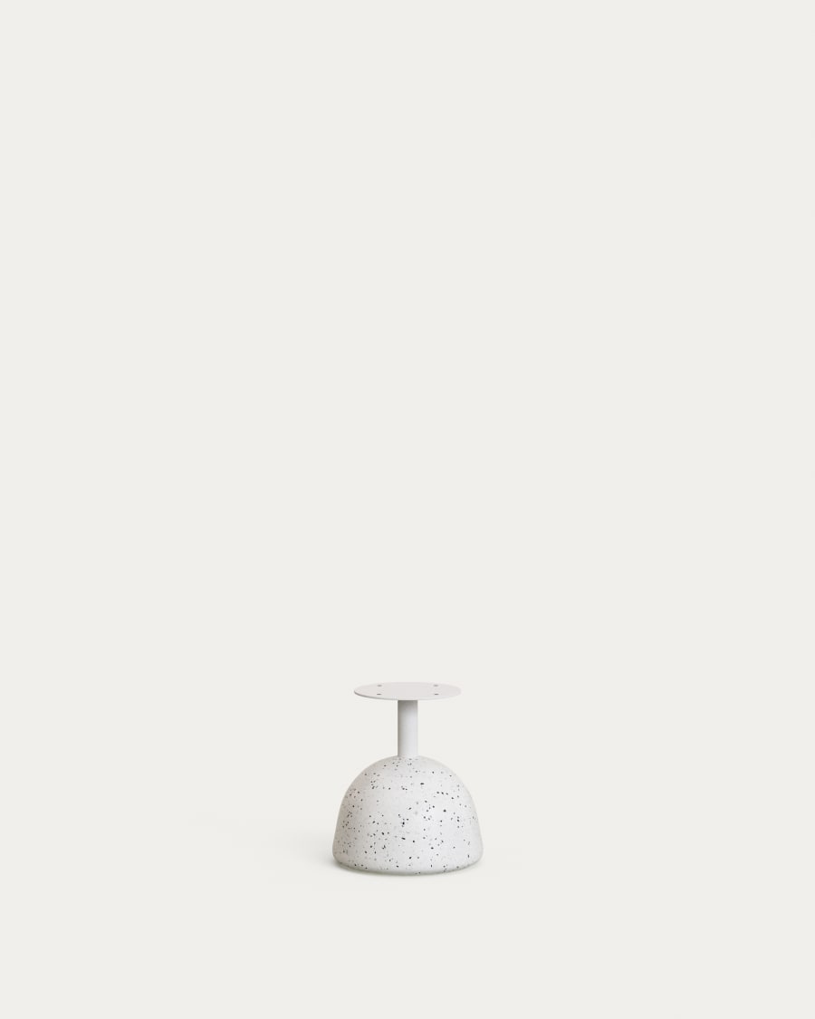 Saura coffee table in white terrazzo with a white terrazzo top 32 x 48 x 48