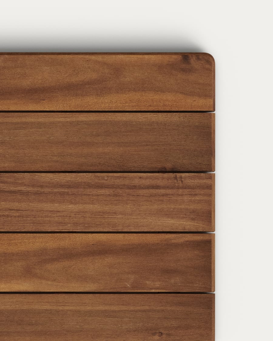 Saura square table top made of acacia wood in a walnut finish, 70 x 70 cm FSC 100%