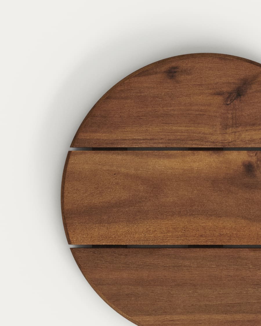 Saura round table top made of acacia wood in a walnut finish, Ø43 cm FSC 100%