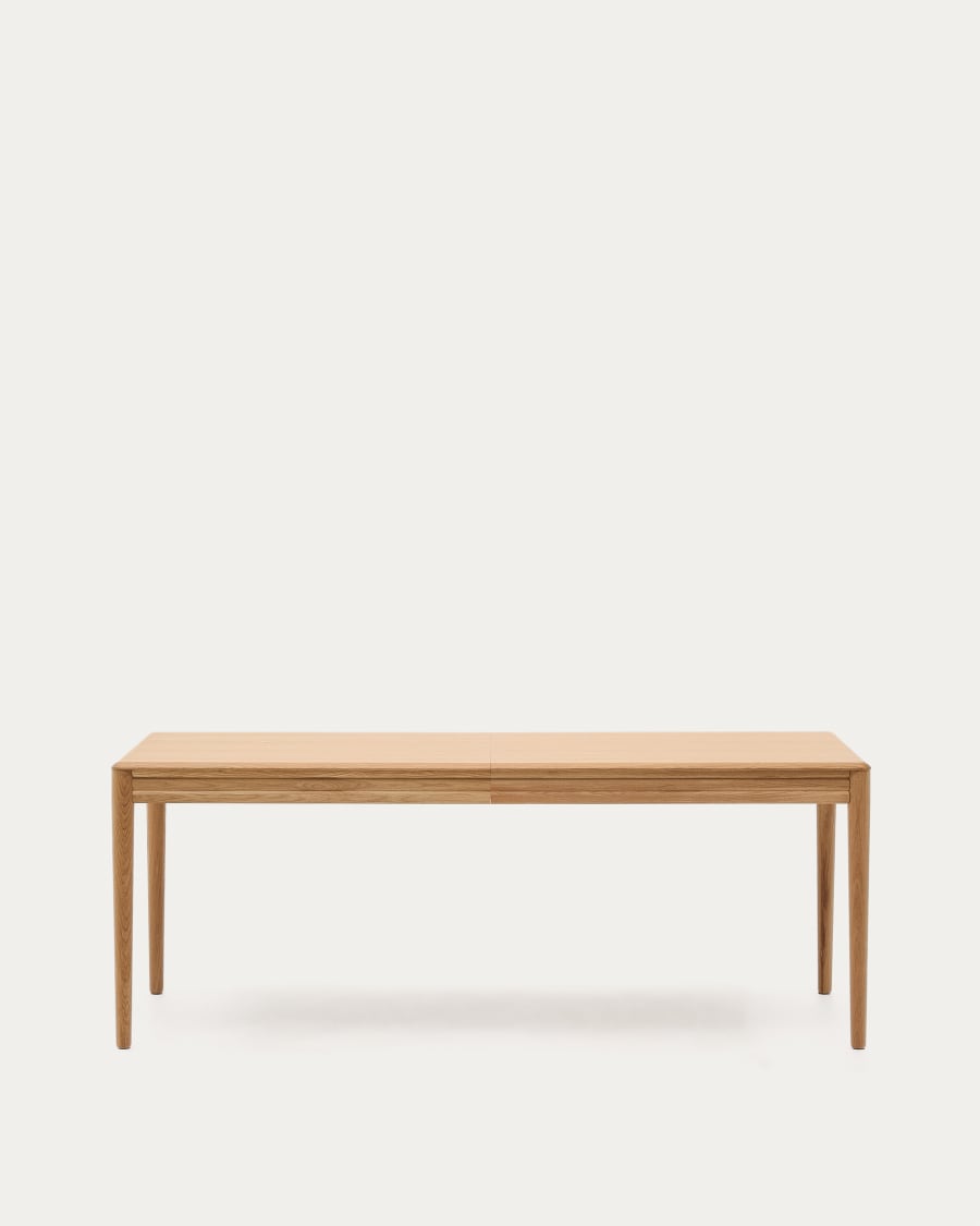 Lenon extendable table in natural FSC Mix Credit solid oak wood and veneer 200(280)x90