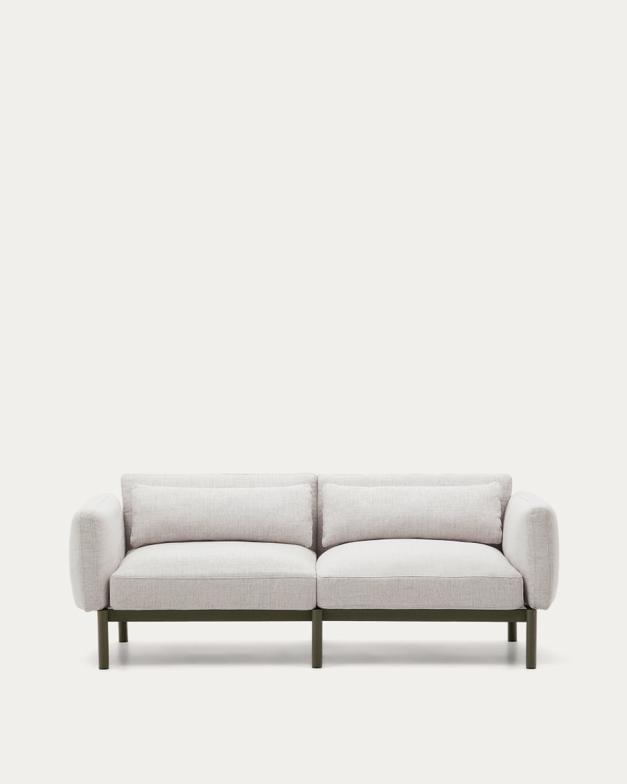 Sorells 2-seater modular outdoor sofa in aluminium with green finish 201 cm