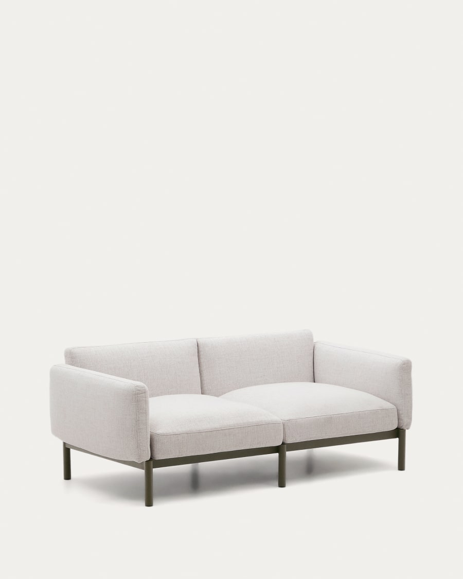 Sorells 2-seater modular outdoor sofa in aluminium with green finish 201 cm
