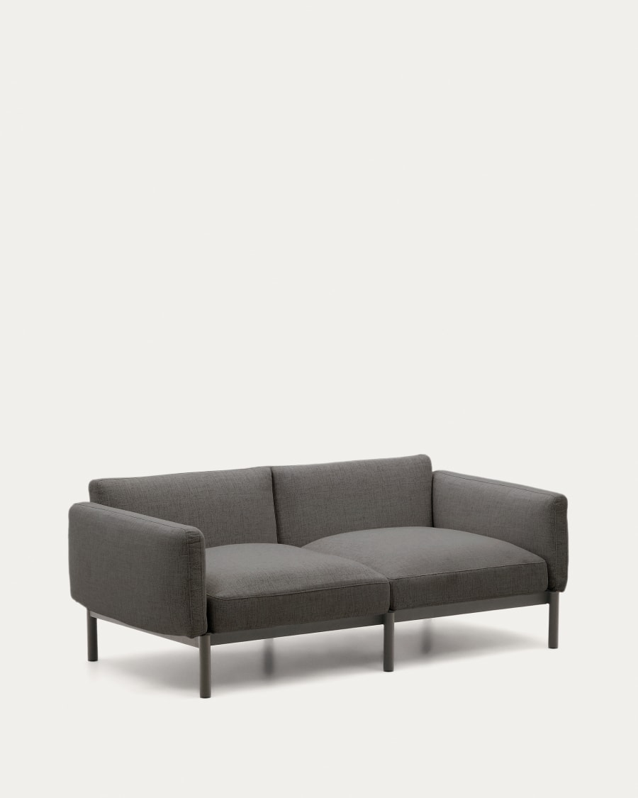 Sorells modular 2-seater outdoor sofa in aluminium with grey finish 201 cm