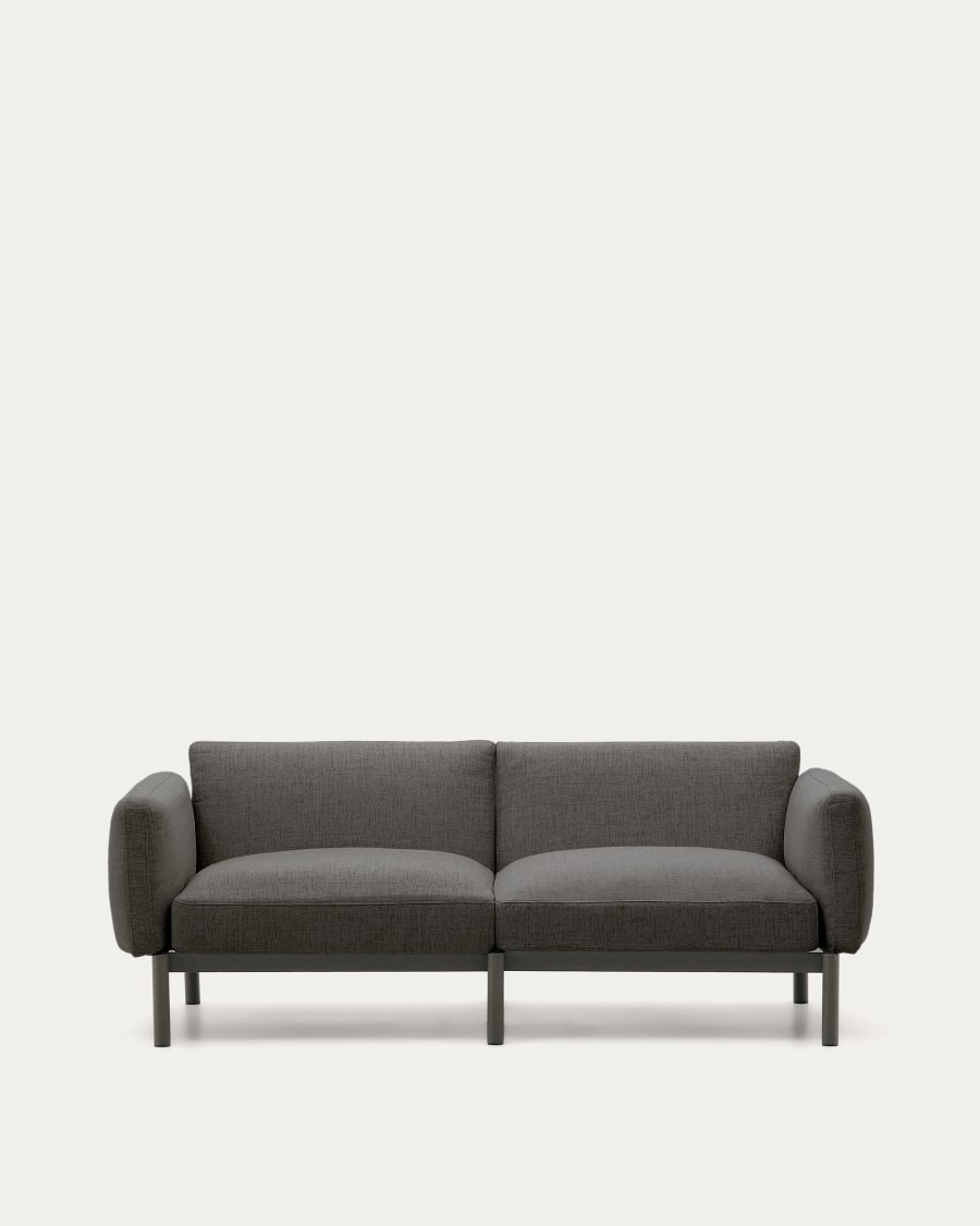 Sorells modular 2-seater outdoor sofa in aluminium with grey finish 201 cm