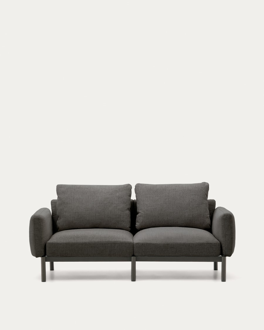 Sorells modular 2-seater outdoor sofa in aluminium with grey finish 201 cm