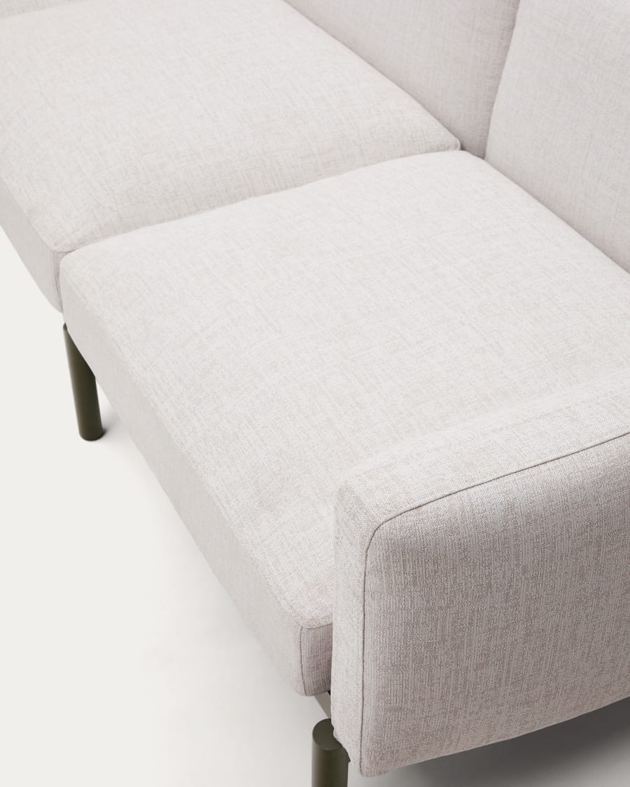 Sorells modular 5-seater outdoor corner sofa in aluminium with green finish 276 x 191,5 cm