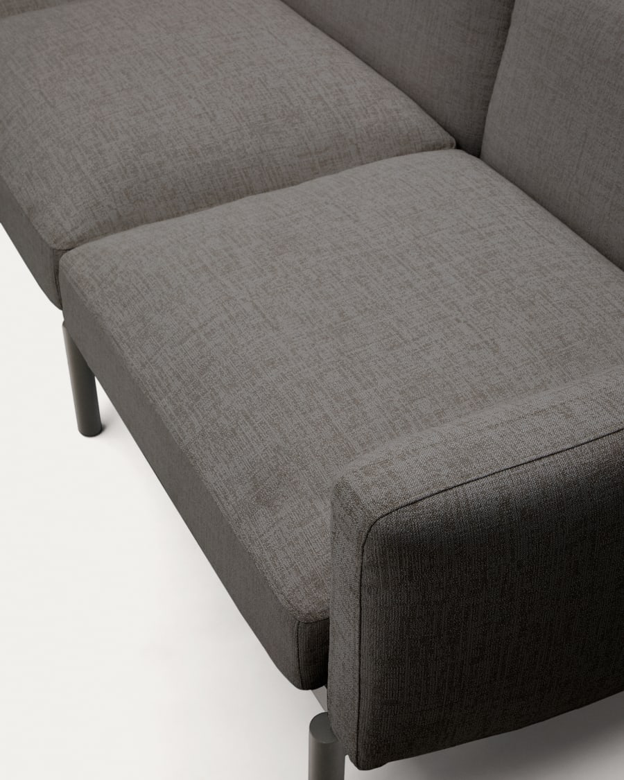 Sorells modular 5-seater outdoor corner sofa in aluminium with grey finish 276 x 191,5 cm