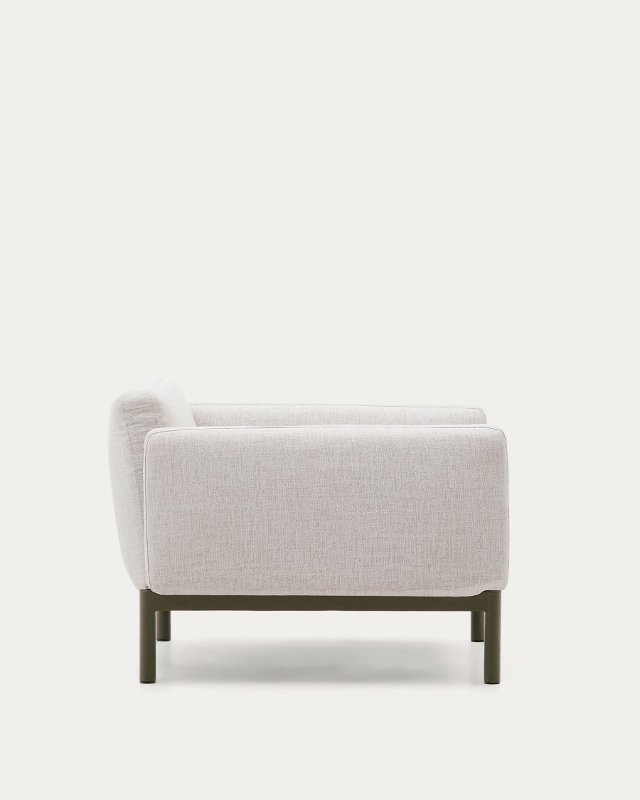 Sorells outdoor modular armchair in aluminium with green finish