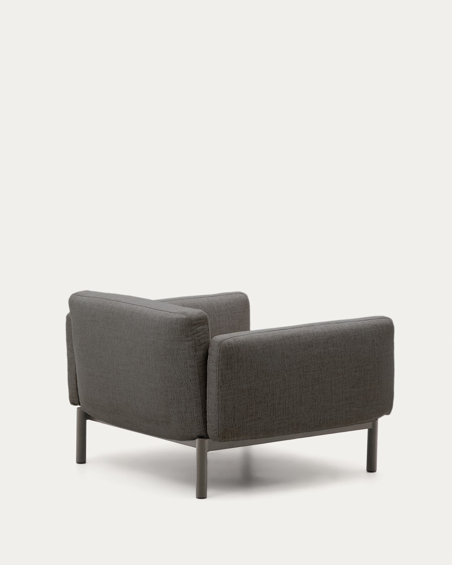 Sorells modular outdoor armchair in aluminium with a grey finish