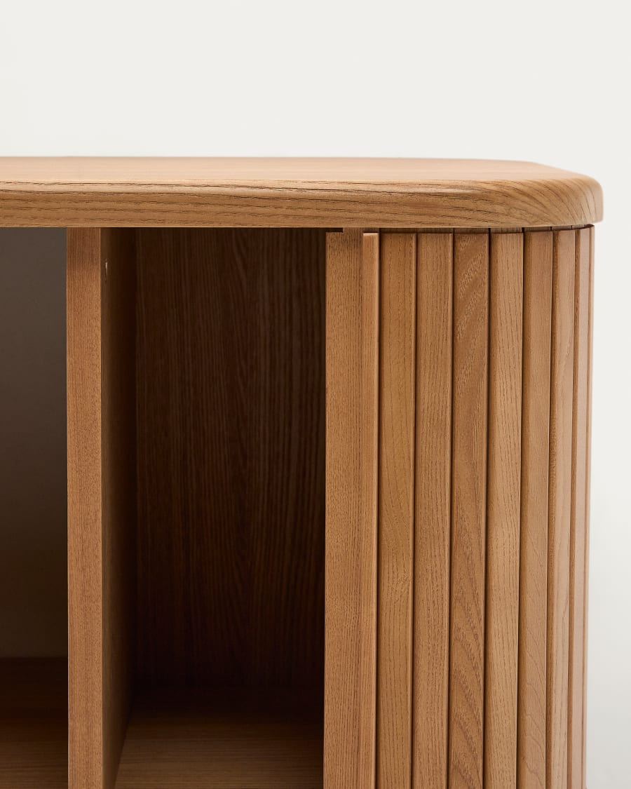 Mailen bathroom cupboard in ash veneer in a natural finish, 90 x 45 cm