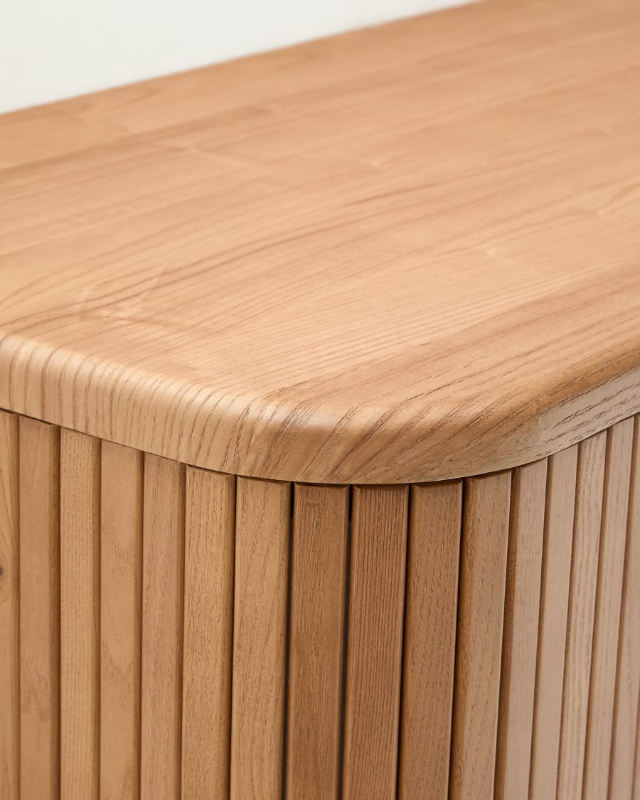 Mailen bathroom cupboard in ash veneer in a natural finish, 90 x 45 cm