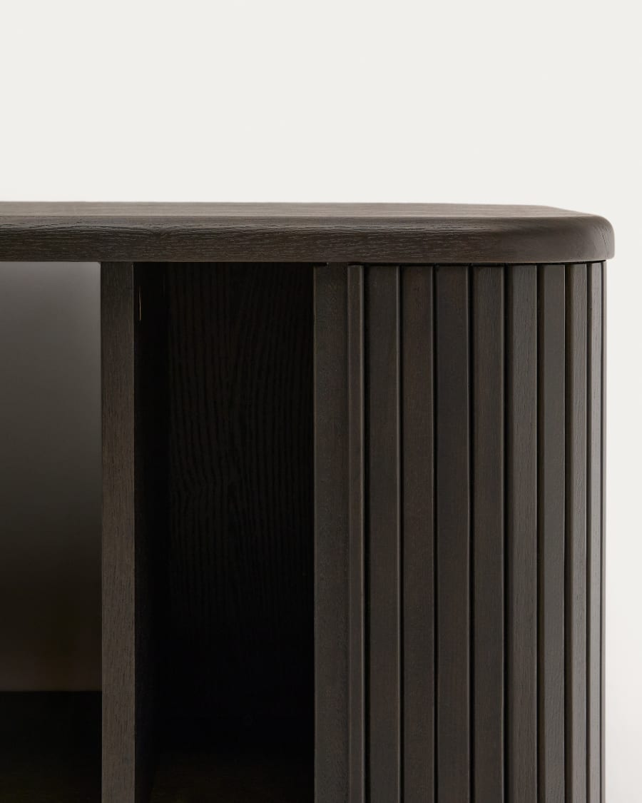 Mailen bathroom cupboard in ash veneer in a dark finish, 90 x 45 cm