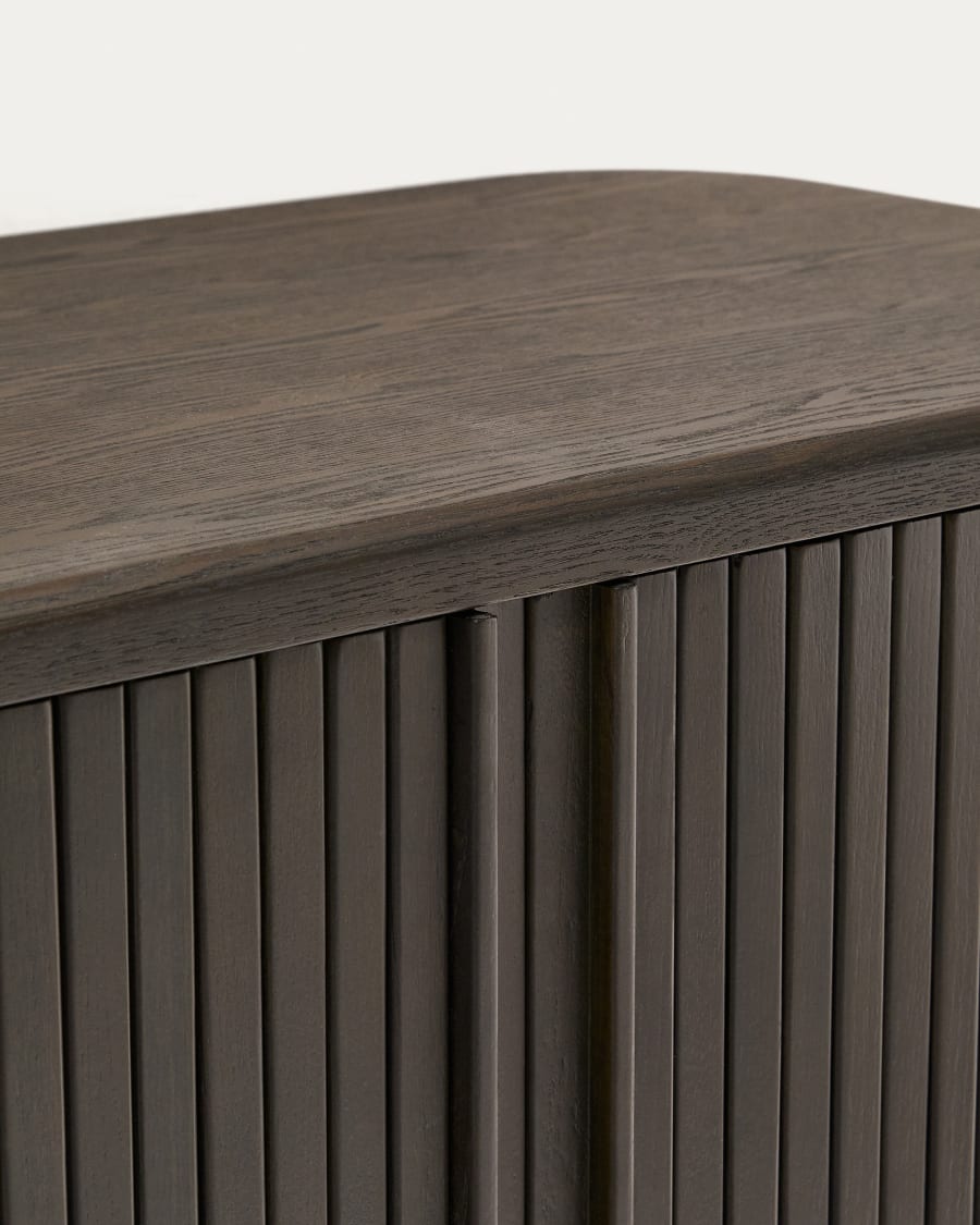 Mailen bathroom cupboard in ash veneer in a dark finish, 90 x 45 cm