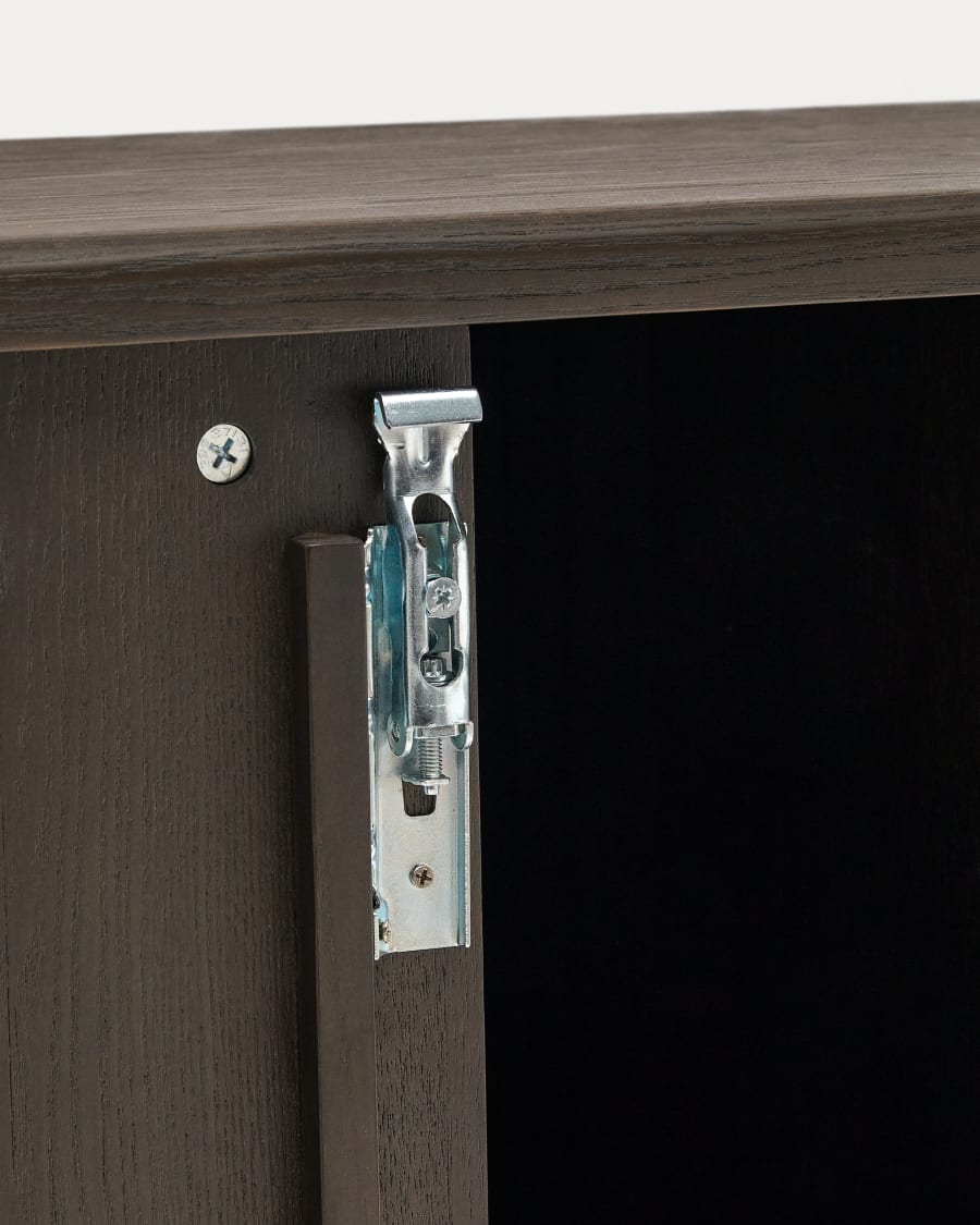 Mailen bathroom cupboard in ash veneer in a dark finish, 90 x 45 cm