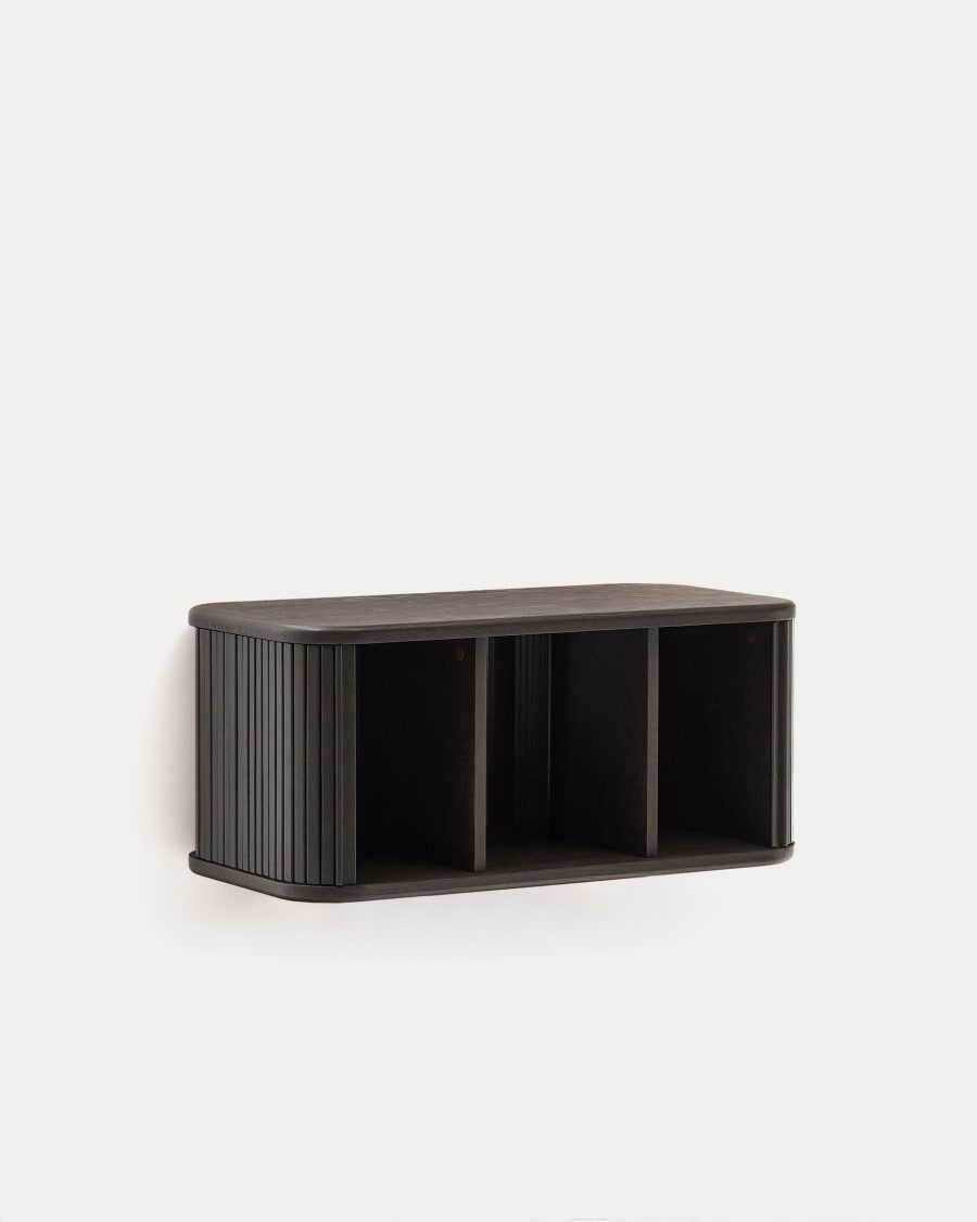Mailen bathroom cupboard in ash veneer in a dark finish, 90 x 45 cm