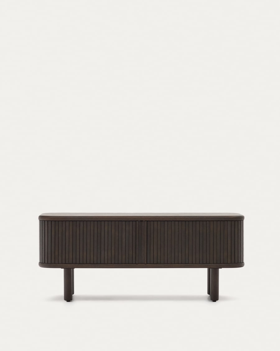 Mailen 2 door TV stand in ash veneer with a dark finish 120 x 50 cm