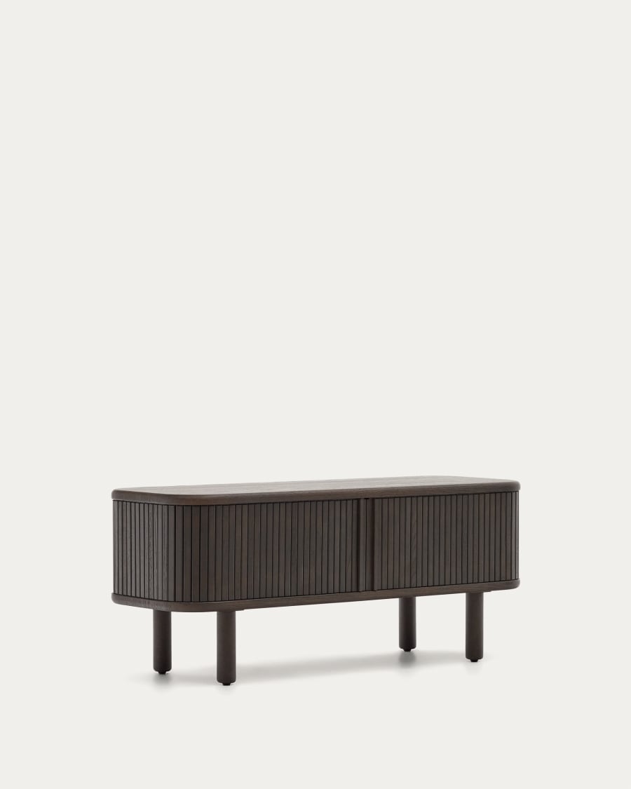 Mailen 2 door TV stand in ash veneer with a dark finish 120 x 50 cm