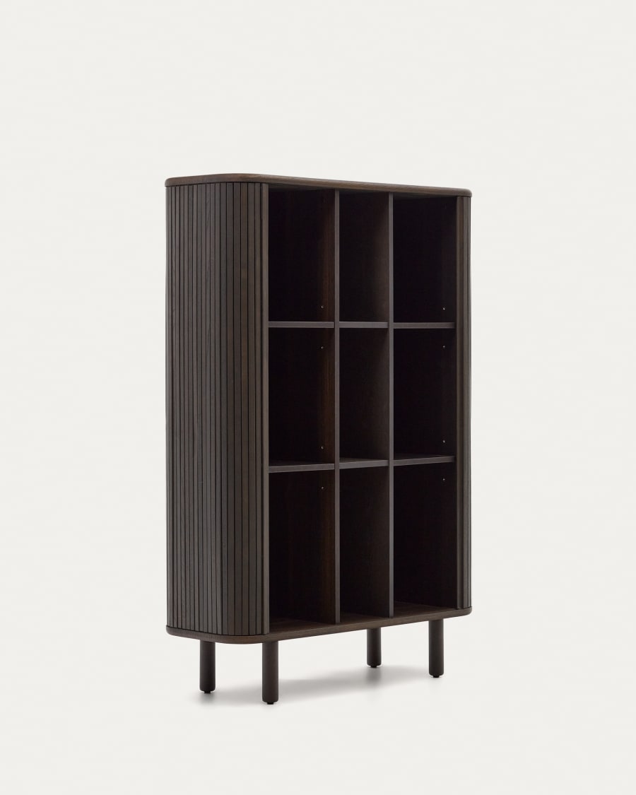Mailen 2 door highboard in ash veneer with a dark finish 110 x 160 cm