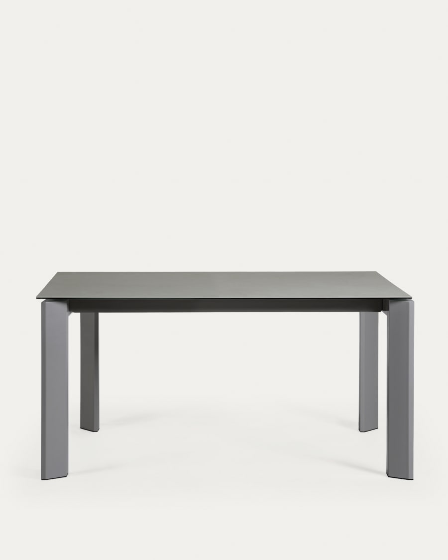 Axis Ausziehtisch Feinsteinzeug mit Hydra Plomo Finish Beine in Anthrazit 160 (220) cm