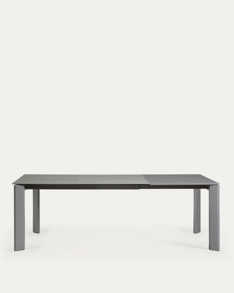 Axis Ausziehtisch Feinsteinzeug mit Hydra Plomo Finish Beine in Anthrazit 160 (220) cm