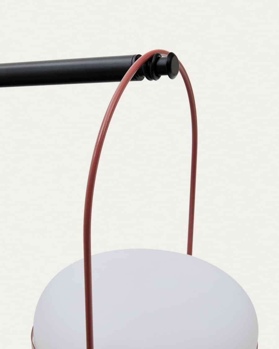 Nali metal portable lamp stand in a black painted finish